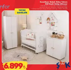 BEBEKONFOR SWEETBEAR BEBEK ODASI TAKIMI MDF BEŞİK DOLAP ŞİFONYER - YATAK DAHİLDİR fiyat ve kampanya bilgisi